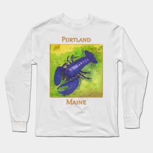 Portland Maine, Rare Blue Lobster Long Sleeve T-Shirt